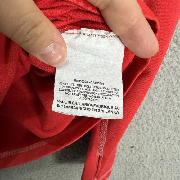 Nike sweatshirt womens large red‎ 1/2 zip dri fit pro swoosh logo gym athleisure - Picture 7 of 10